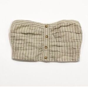 Vintage Abercrombie
Striped Bustier Sz  M color sage